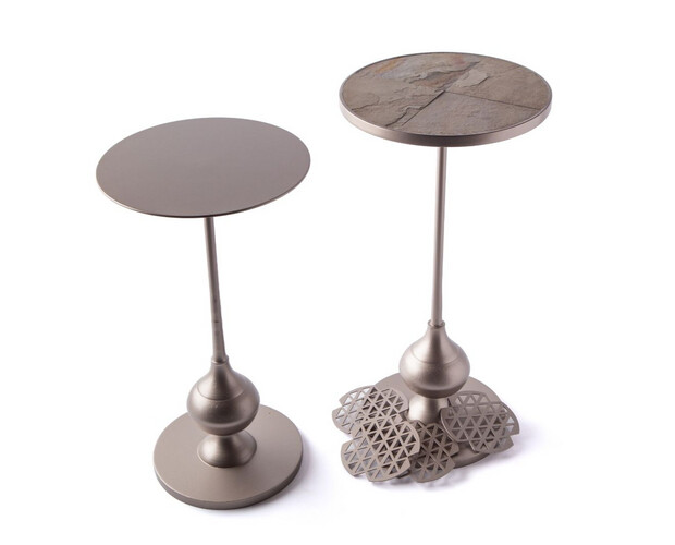 Marsh side table Champagne  color sadu design set of 2