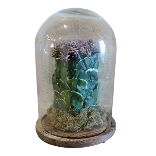 Glass Vase Big with artificial flowers