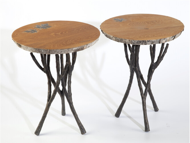 wooden round Side Table ( Set of 2 )