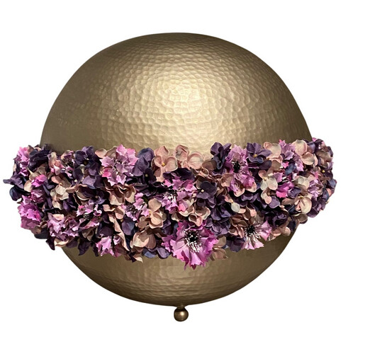 Artificial Flowers in Metal Ball - Big Size