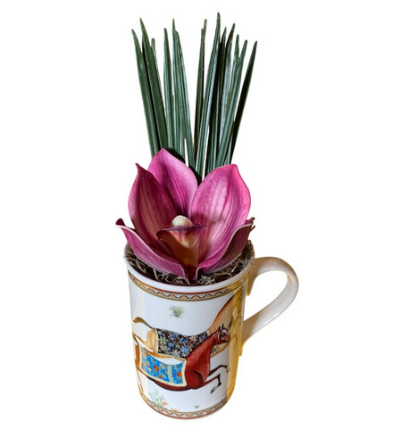 Cymbidium Flower in Coffee Cup