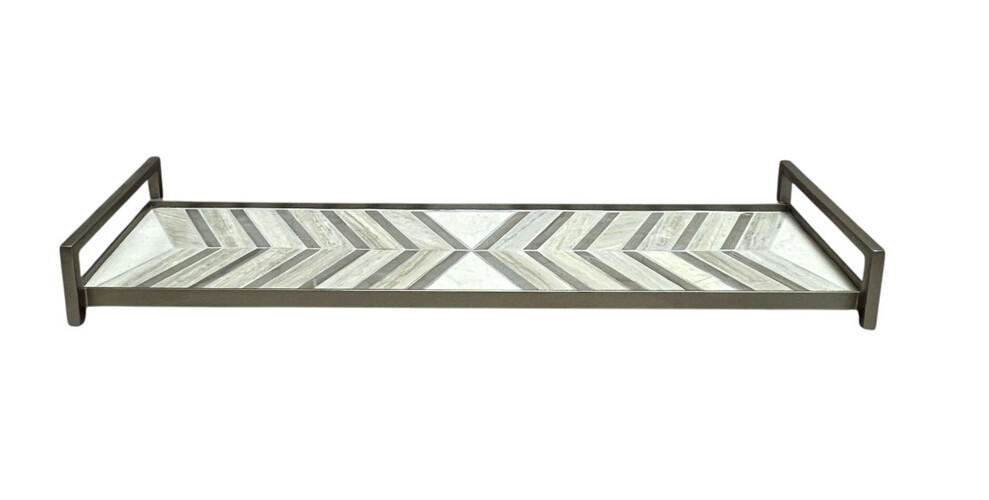 Rectangle tray with mosaic