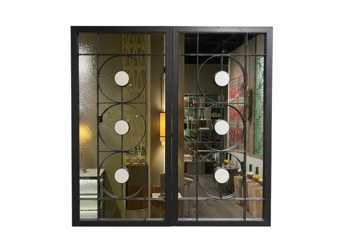 Antique Windows with mirror Set of 2 pcs