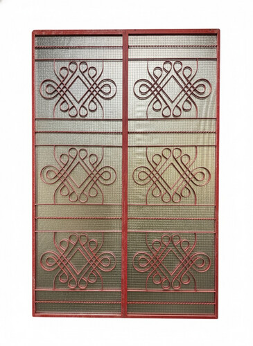 Antique Windows Red color Set of 2 pcs
