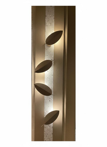 Leaf design light with champagne color set of 4 pcs