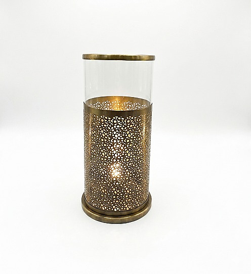 Desk light with brass decoration