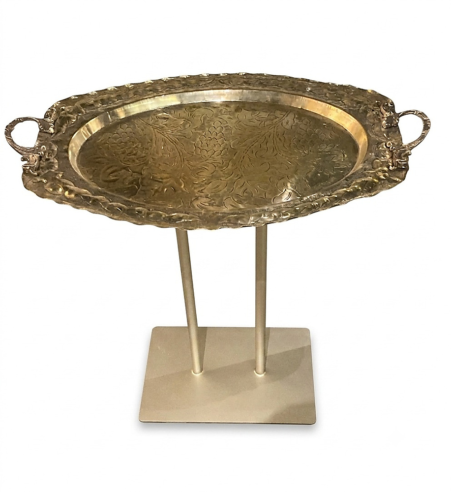 Table with antique tray