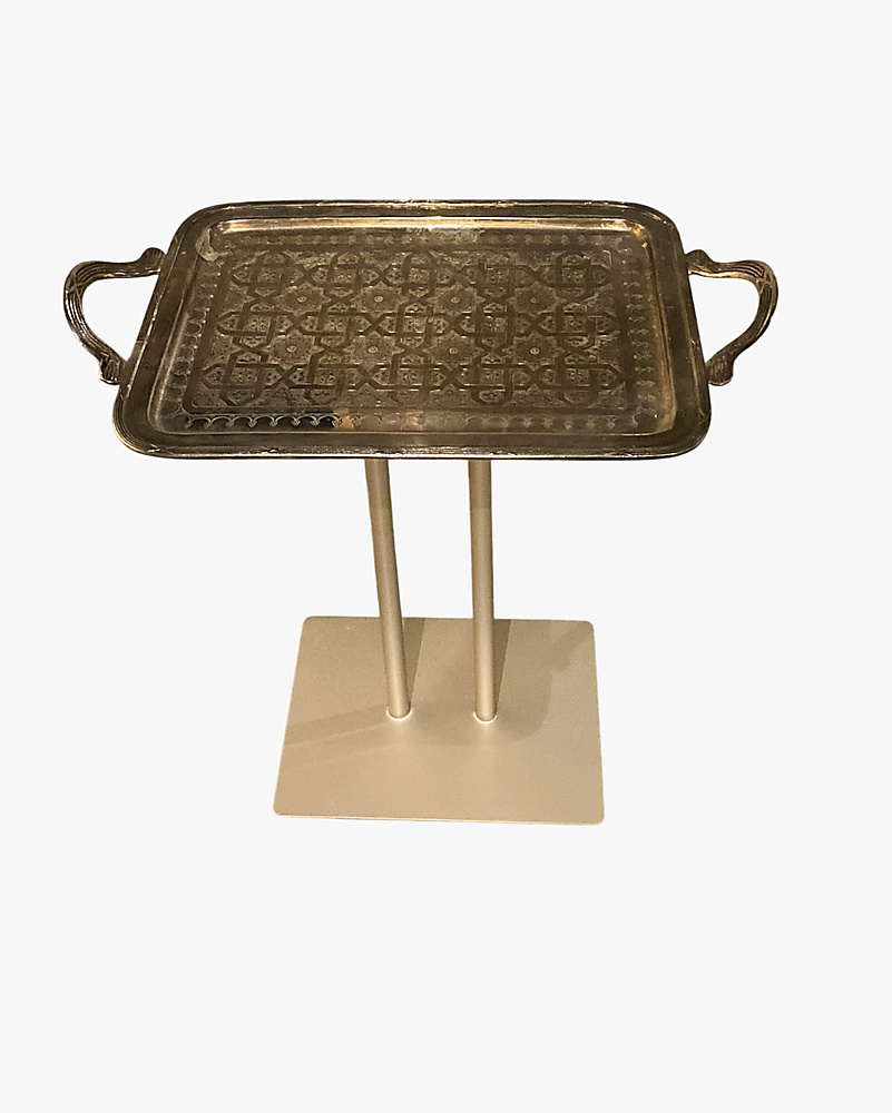 Table with antique tray