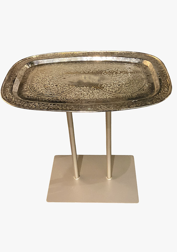 Table with antique tray
