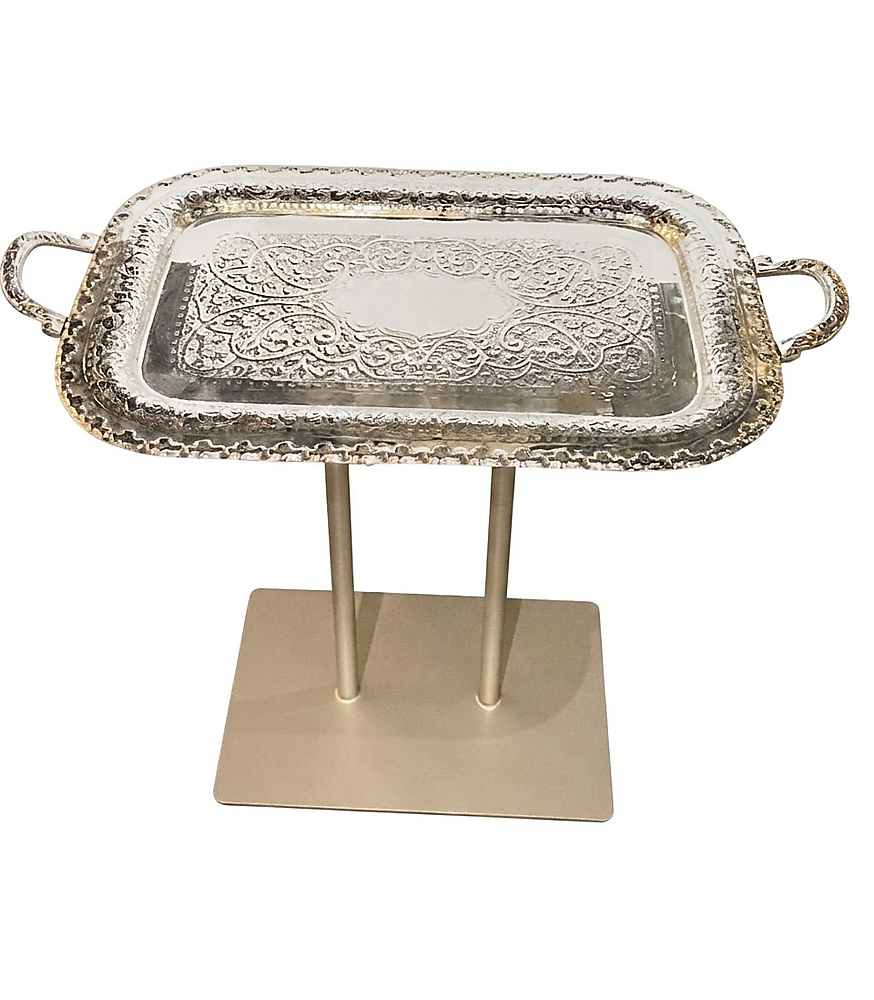 Table with antique tray