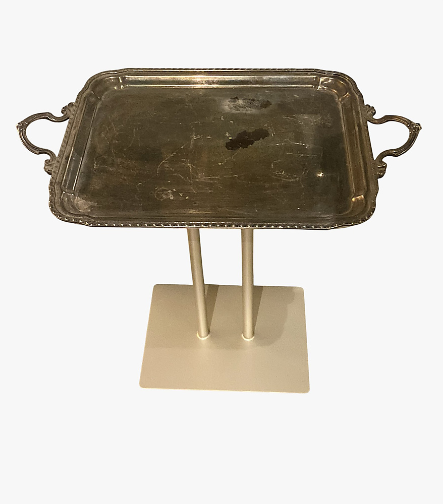 Table with antique tray