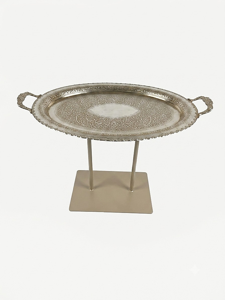 Table with antique tray