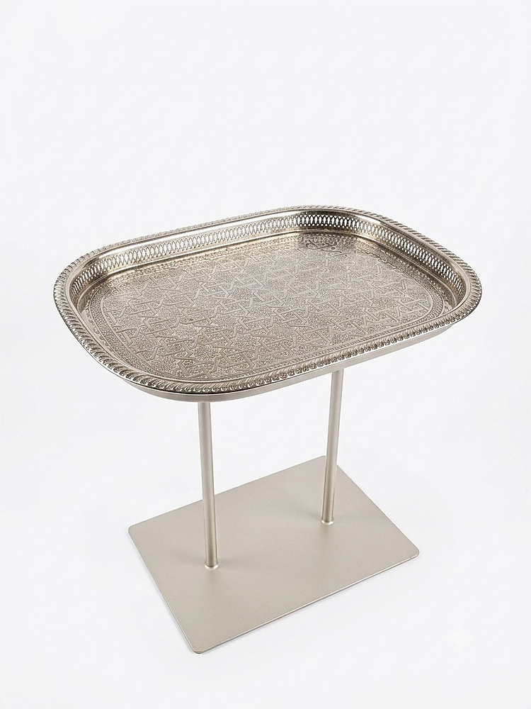 Table with antique tray
