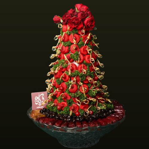 Pyramid red cobba 100 pcs vineleaves ,red cabbage and white cabbage with arkan plate