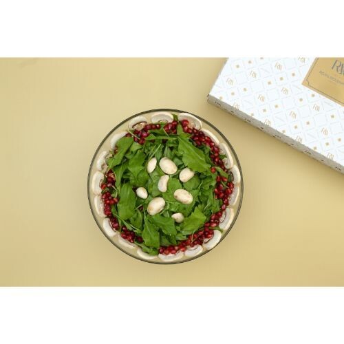 Rocca salad with mushrooms