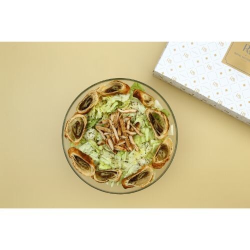 Caesar salad with roasted croissants