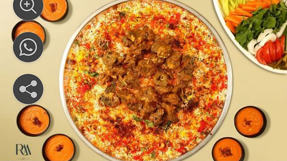Meat biryani tray
