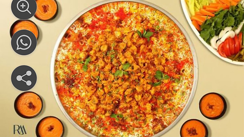 Shrimp biryani tray