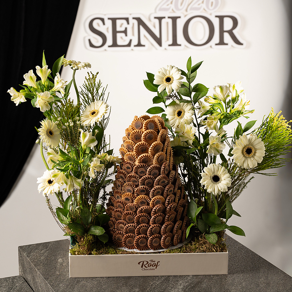 Rose and chocolate arrangement for graduation 2