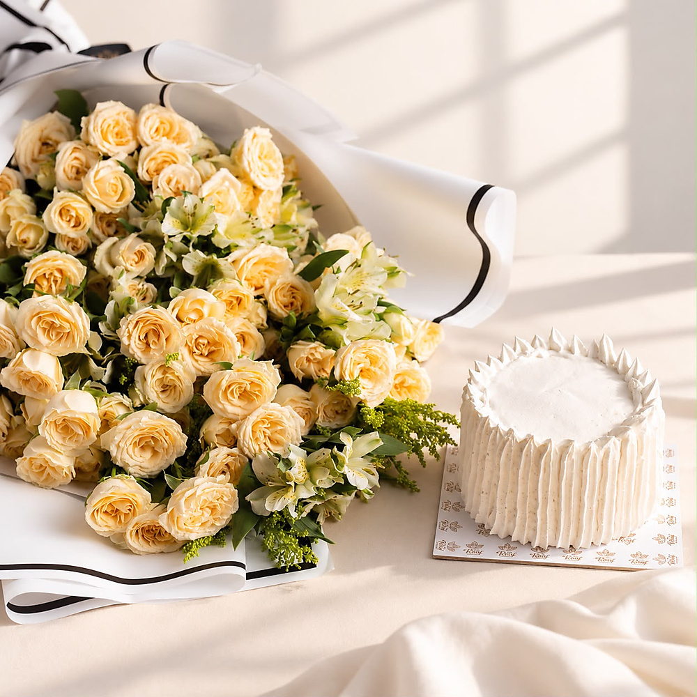Bouquet with mini cake 8