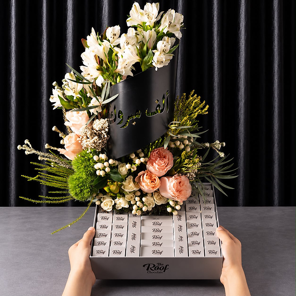 The Roof rose arrangement with wrapped cocoa  5