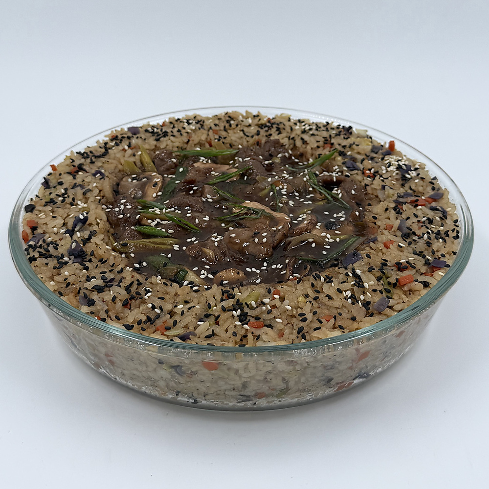 Beef Mongolian w/veg. fried rice