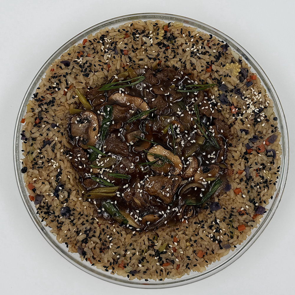 Beef Mongolian w/veg. fried rice