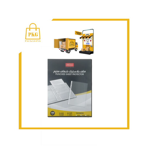 ملف تجليد اي فور مخروم 100 حبة