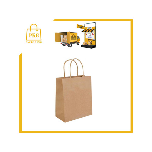 كيس ورق XL علاقي بني قاعدة 18