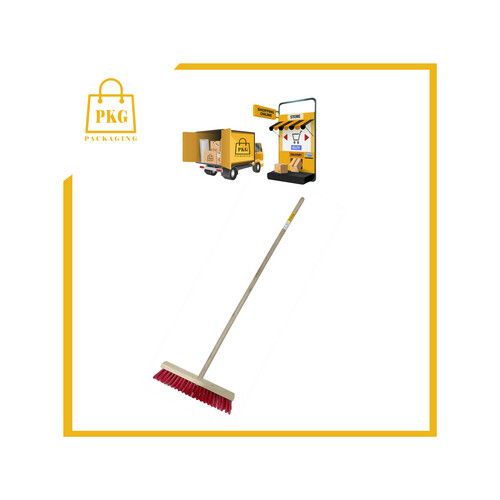 مكنسة خشنة مع عصا