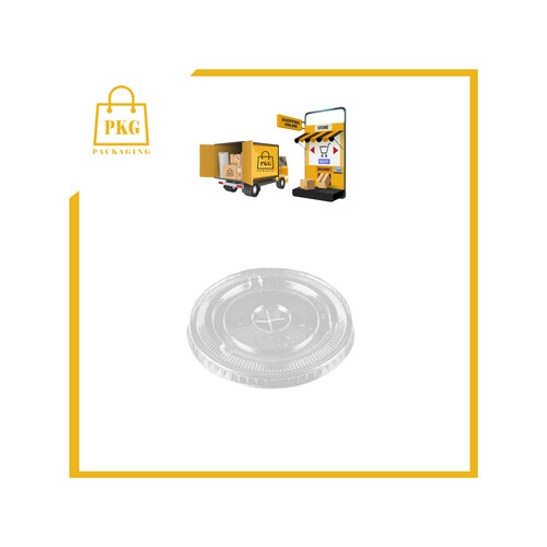 غطاء كاسة بلاستك عصير  شفاف مسطحة 12-16 اونص شد 1000