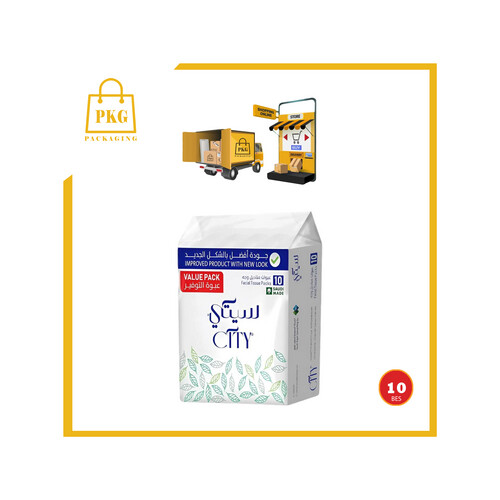 منديل وجه فلة 160 منديل مزدوج 10 حبة