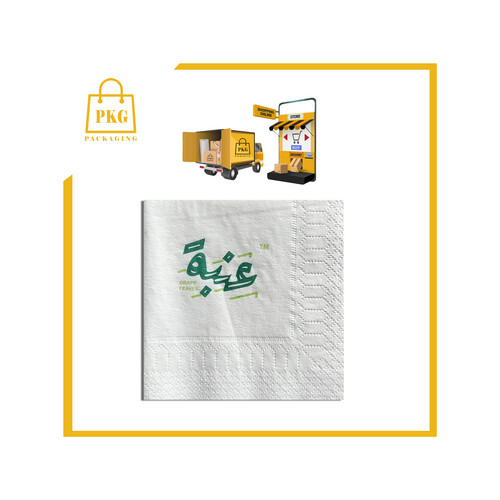 منديل ابيض 40×40 مطبوع شد 1800