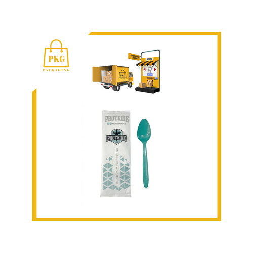 ملعقة مغلفة بلاستك غلاف مطبوع شد 1000