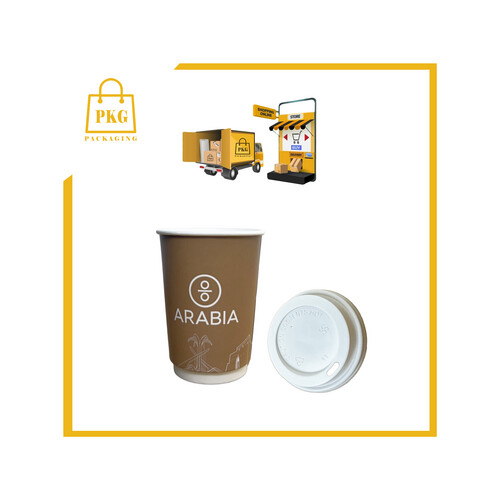 اكواب ورقية 12 اونص مطبوعة دبل وول شد 500