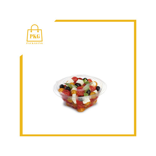 12oz Clear Salad Bowl Round with Attached Lid