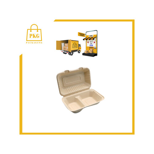 علبة قصب السكر المقسمة – 2 أقسام مع غطاء متصل