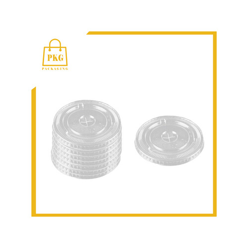 غطاء كاسة بلاستك عصير  شفاف مسطحة 12-16 اونص شد 1000