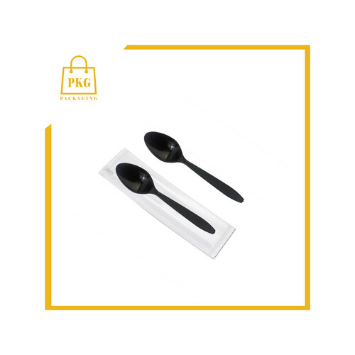 ملعقة بلاستك اسود مغلفة شد 1000