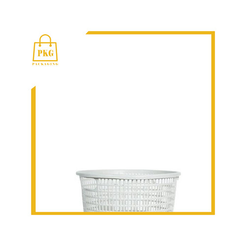 سلة نفايات بلاستك  10 جالون ابيض