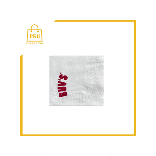 منديل ابيض 33×33 مطبوع شد 2000