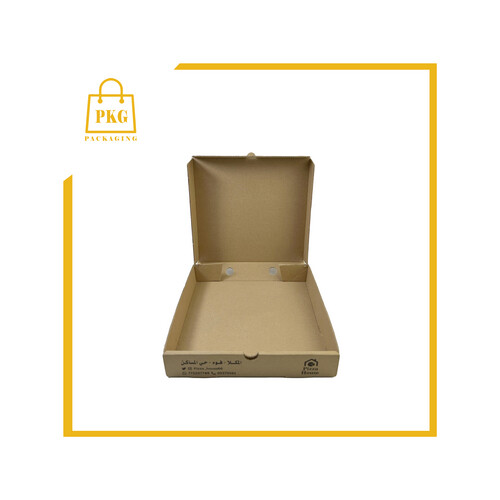 علب بيتزا كرتون كرفت مطبوعة 30×30×4سم حبة اقل كمية 5000