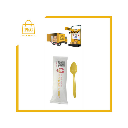 ملعقة مغلفة بلاستك غلاف مطبوع شد 1000