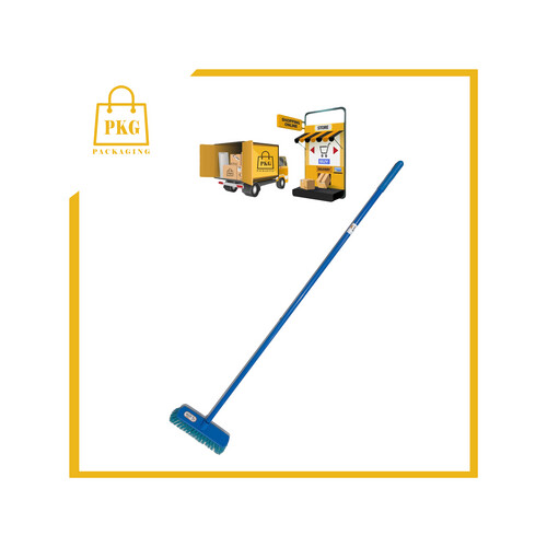 مكنسة ناعمة دفع مع العصا احمر ازرق