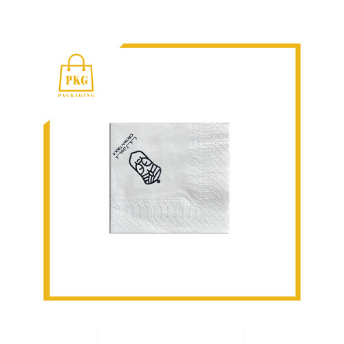 منديل ابيض 33×33 مطبوع شد 2000