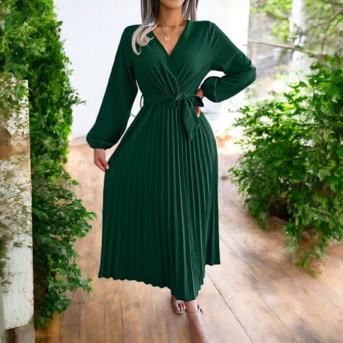 S2T-2B Green Long Dress