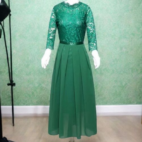 S018-Semi Gown Lace Dress