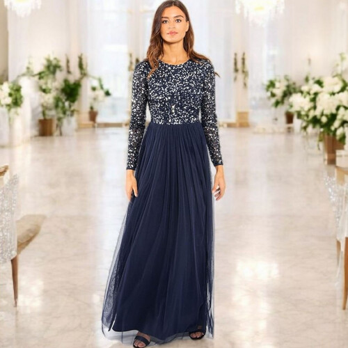 Navy Blue Long Dress