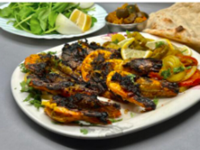 1 كيلو روبيان مشوي