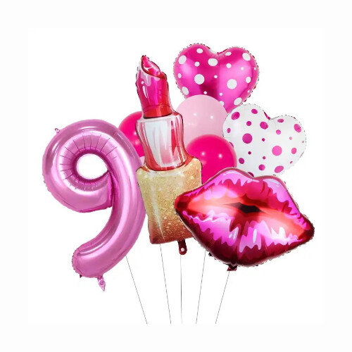 9 قطع بالونات مكياج لحفلات السبا رقم 9